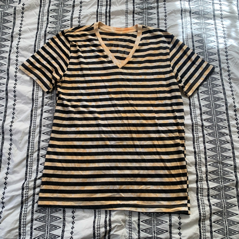 {3/$15} Heritage 1981 | Striped Tie-Dye V-Neck T-Shirt